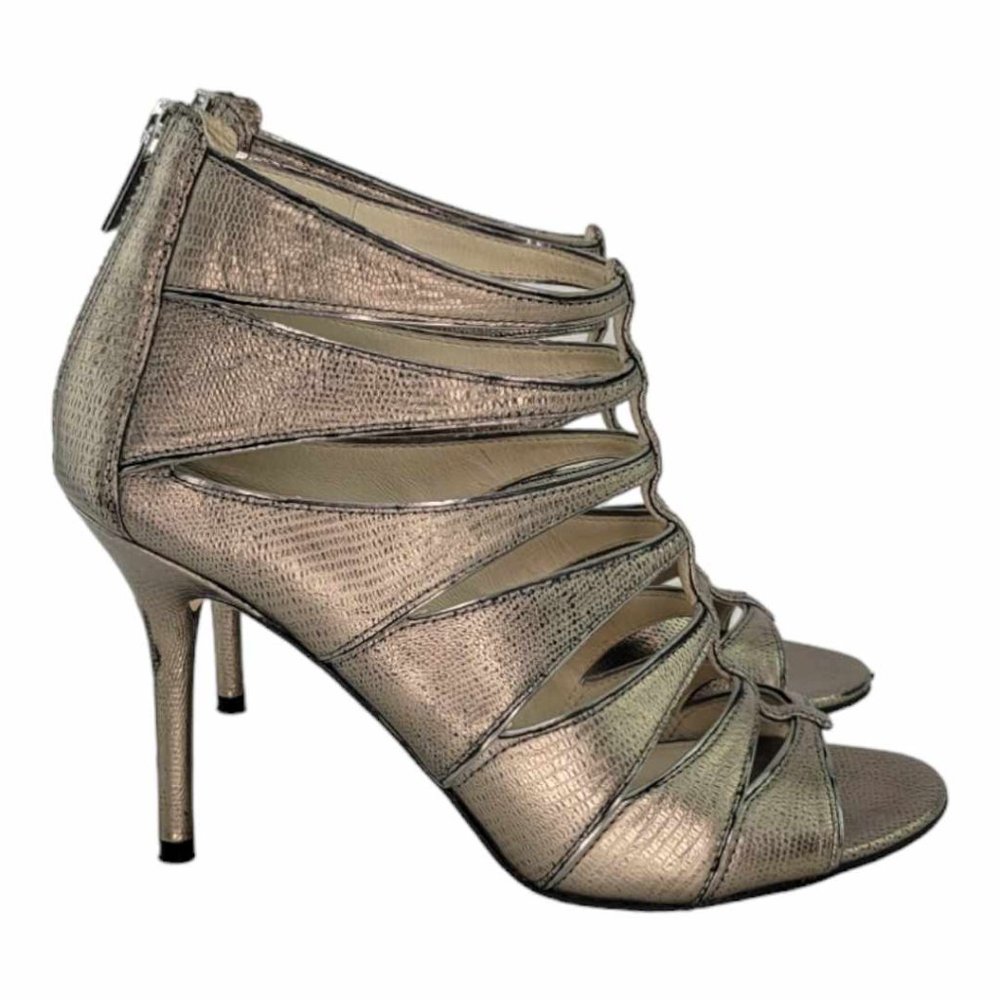 MICHAEL Michael Kors Mavis Open Toe Leather Bronze Heel Sandal - Sz. 6.5M - Picture 12 of 12